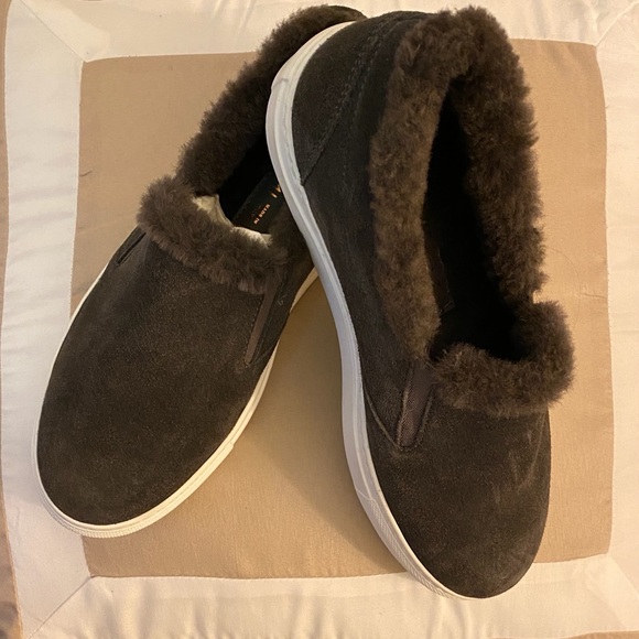 M . GEMI THE CERCHIO SHEARLING GRAY size 35.5 - Picture 2 of 5